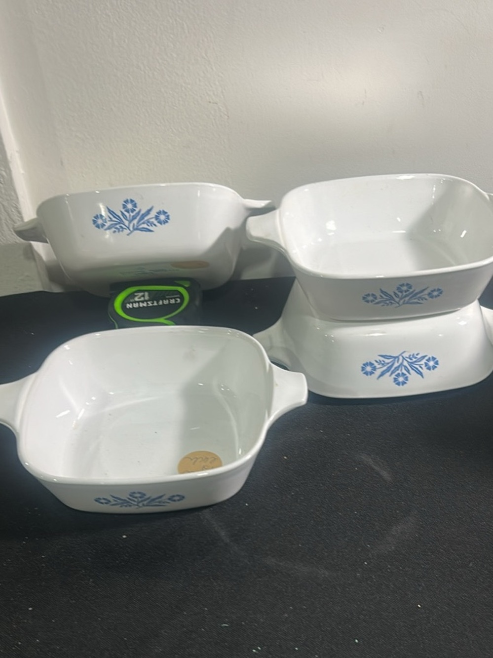 Set if four mini Corningware casserole dishes
